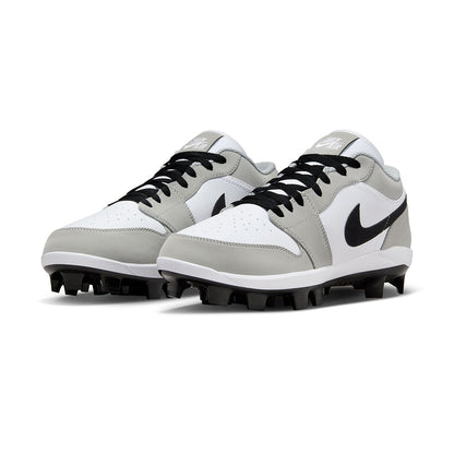 Jordan Mens Air Jordan 1 Low Cleat Baseball Cleats in Grey Color