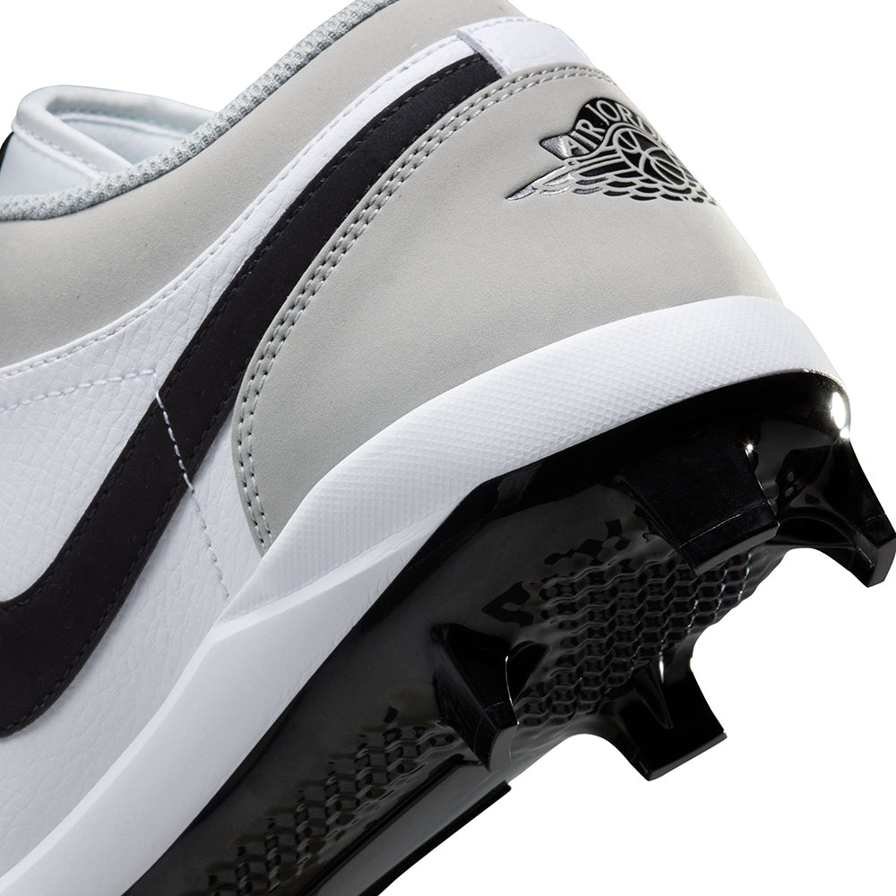 Jordan Mens Air Jordan 1 Low Cleat Baseball Cleats in Grey Color