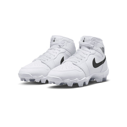 Jordan Mens Jordan 1 Mid Fb Cleat Football Cleats in White Color