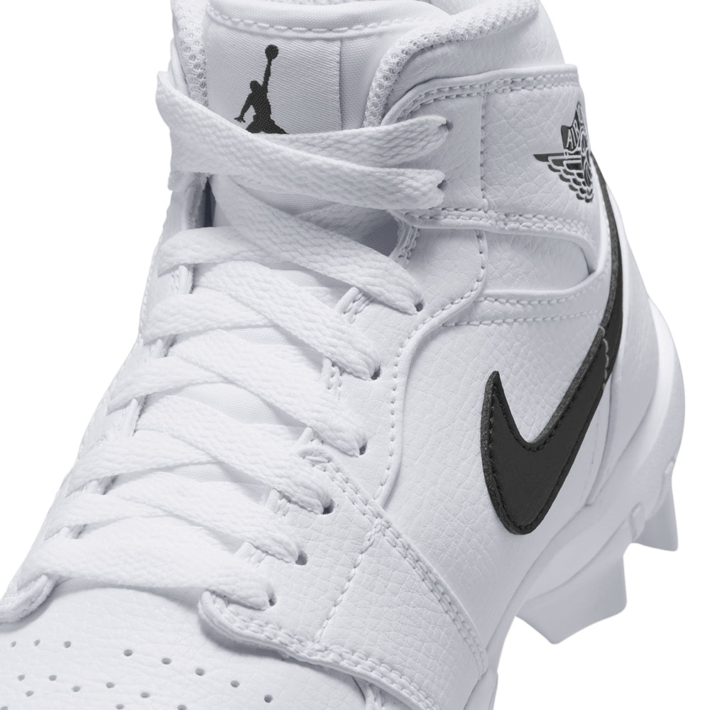 Jordan Mens Jordan 1 Mid Fb Cleat Football Cleats in White Color