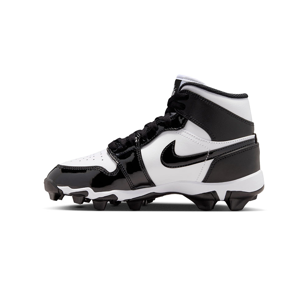Jordan Kids Jordan 1 Mid Fb Cleat Football Cleats in Black Color