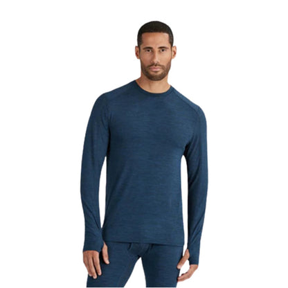 Terramar Mens Thermolator 2.0 Crew Top Baselayers in Blue Color