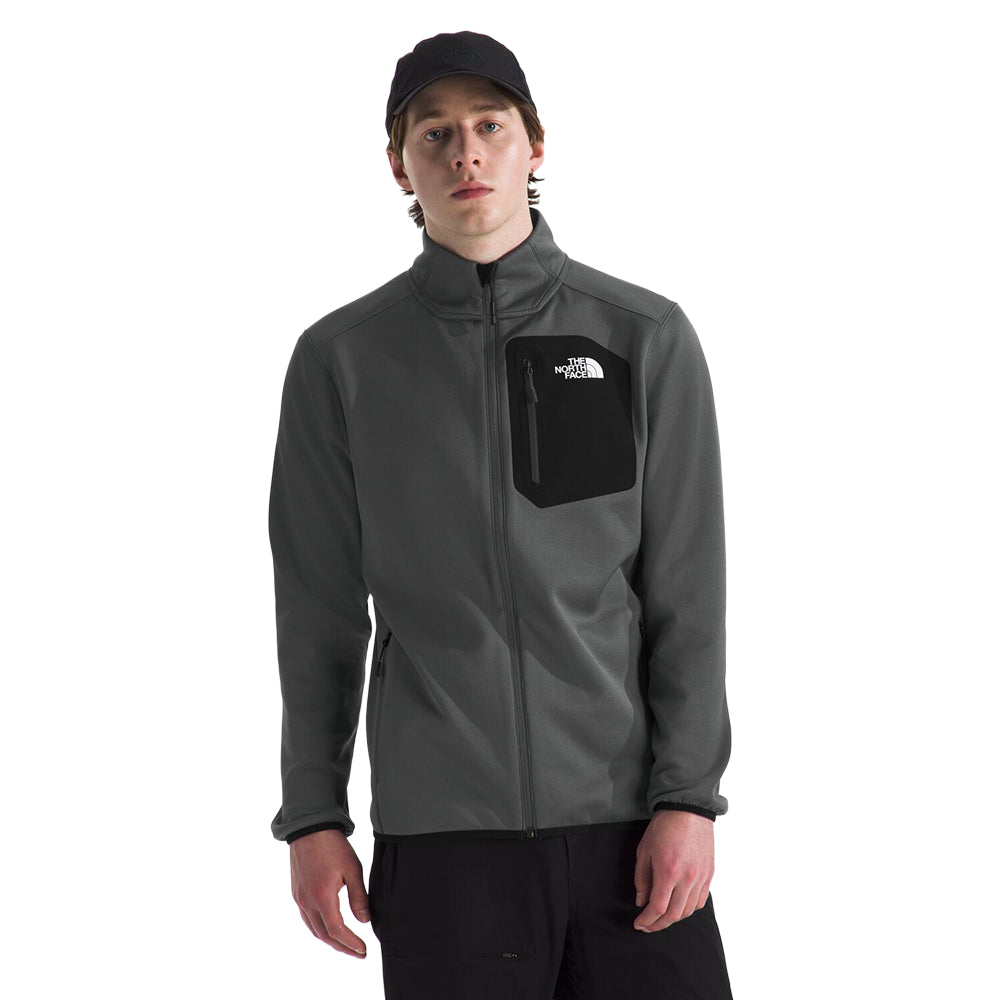 The North Face Mens Crest Full Zip Midlayer in Grey Color