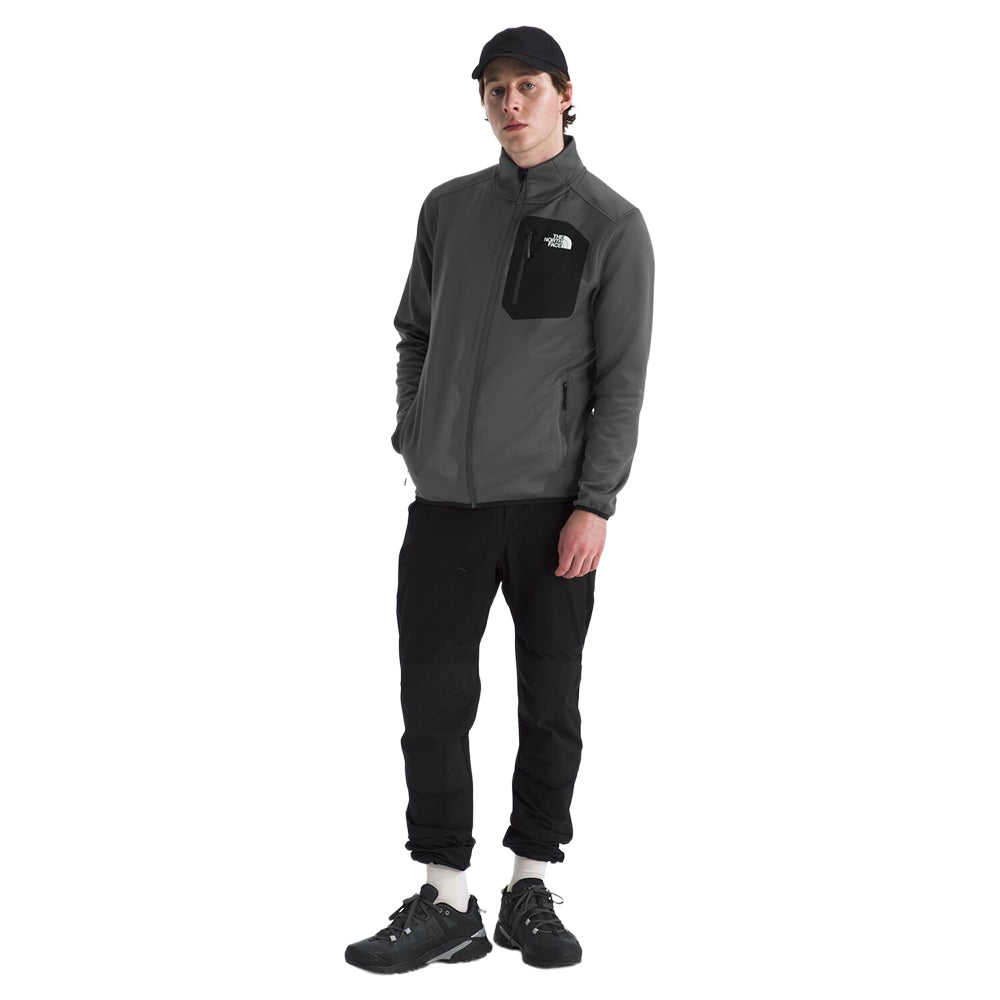 The North Face Mens Crest Full Zip Midlayer in Grey Color