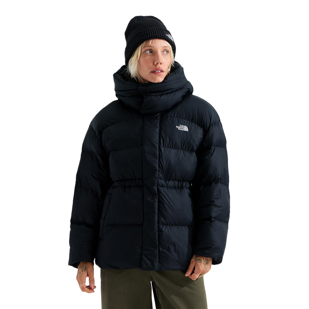 The North Face Womens Puffer Oversized City Coats in Black Color