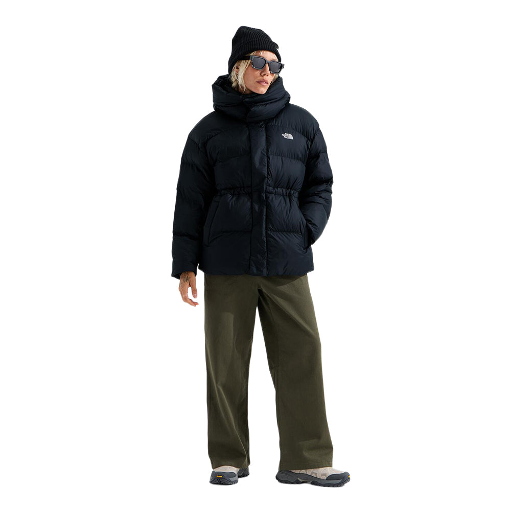 The North Face Womens Puffer Oversized City Coats in Black Color