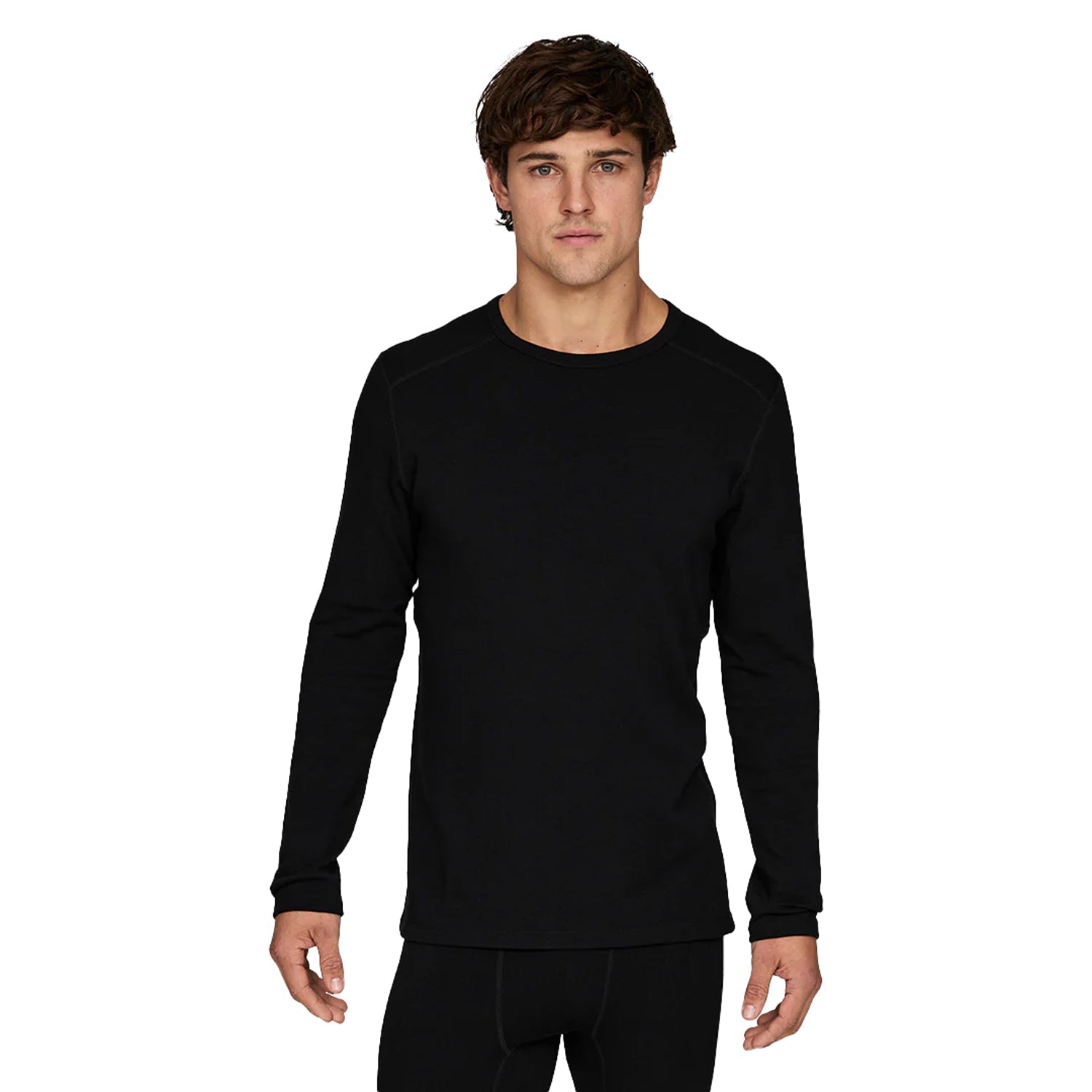 Le Bent Mens Heavyweight Fleece To Baselayers in Black Color
