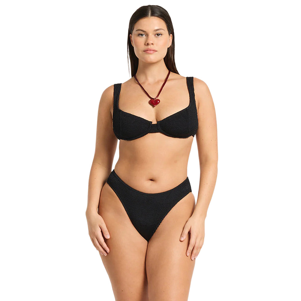 Bound By Bond-Eye Womens Levi Balconette Swimsuits in Black Color