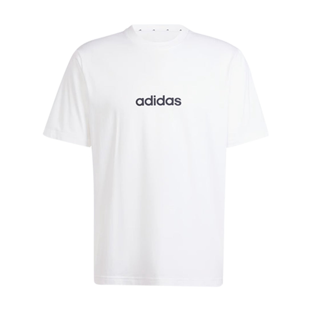 Adidas Mens Lin Sj Tee Tops in White Color