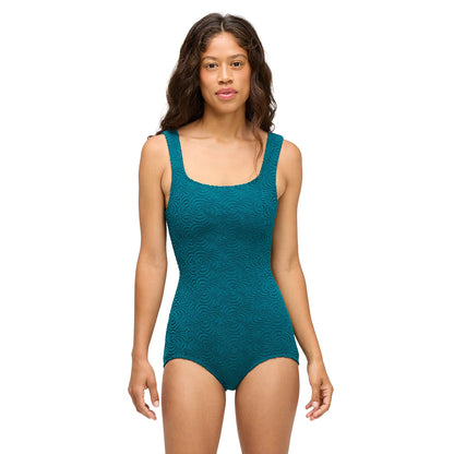 Seea Womens Tofino One Piece Swimsuits in Green Color