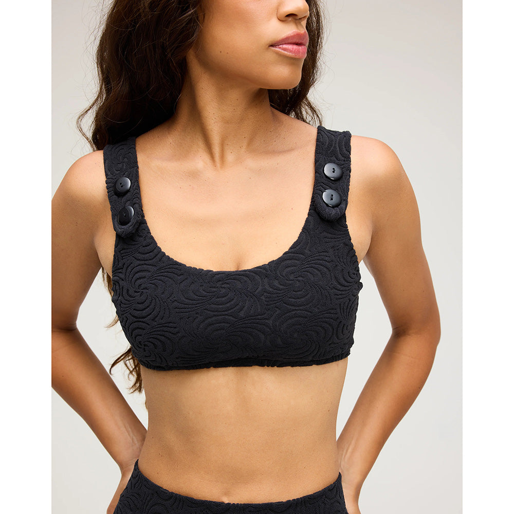 Seea Womens Georgia Top Swimsuits in Black Color