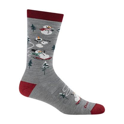 Darn Tough Vermont Mens Sled Head Sock in Grey Color