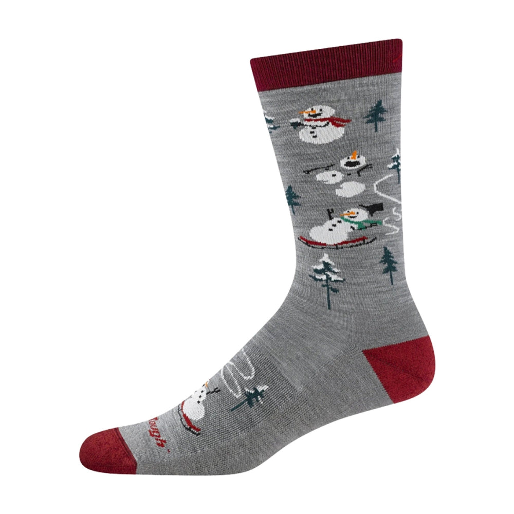 Darn Tough Vermont Mens Sled Head Sock in Grey Color