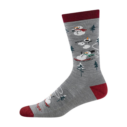 Darn Tough Vermont Mens Sled Head Sock in Grey Color