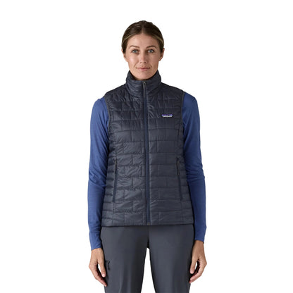 Patagonia Womens Nano Puff Vest Midlayer in Blue Color