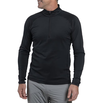 Kjus Mens Feel 1/2 Zip Jackets in Black Color