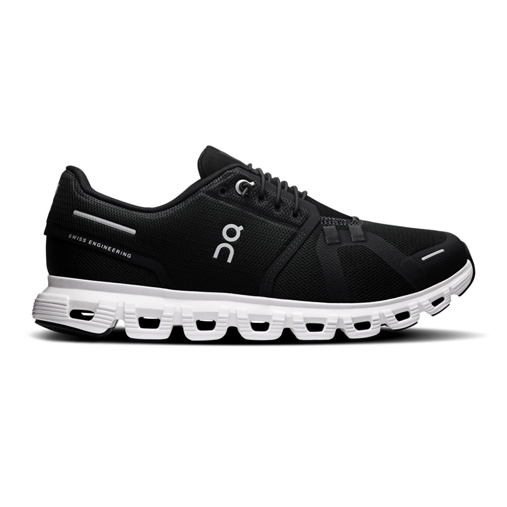 On Womens Cloud 6 Wide Womens Sneakers in Black Color