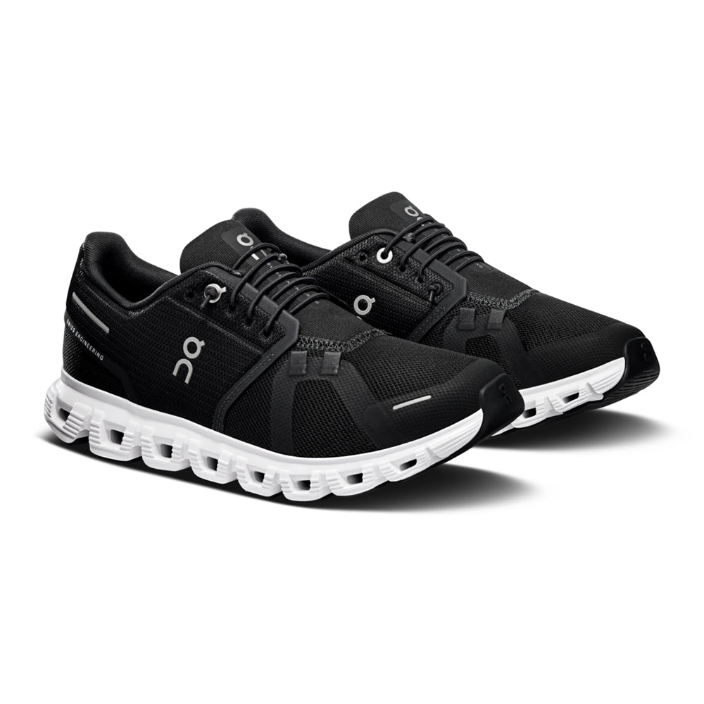 On Womens Cloud 6 Wide Womens Sneakers in Black Color