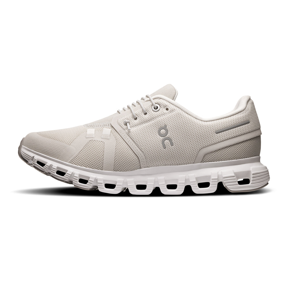 On Womens Cloud 6 Wide Womens Sneakers in White Color