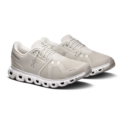 On Womens Cloud 6 Wide Womens Sneakers in White Color