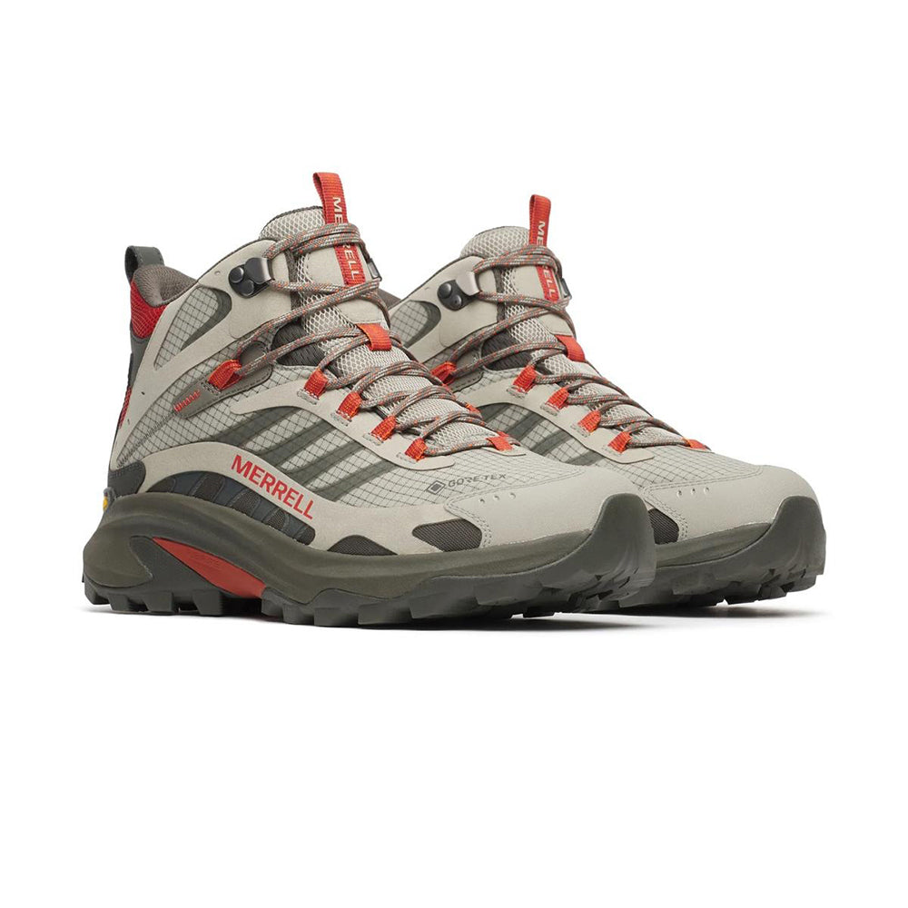 Merrell Mens Moab Speed 2 Mid GORE-Tex Boots in Grey Color