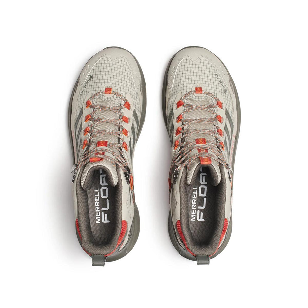Merrell Mens Moab Speed 2 Mid GORE-Tex Boots in Grey Color