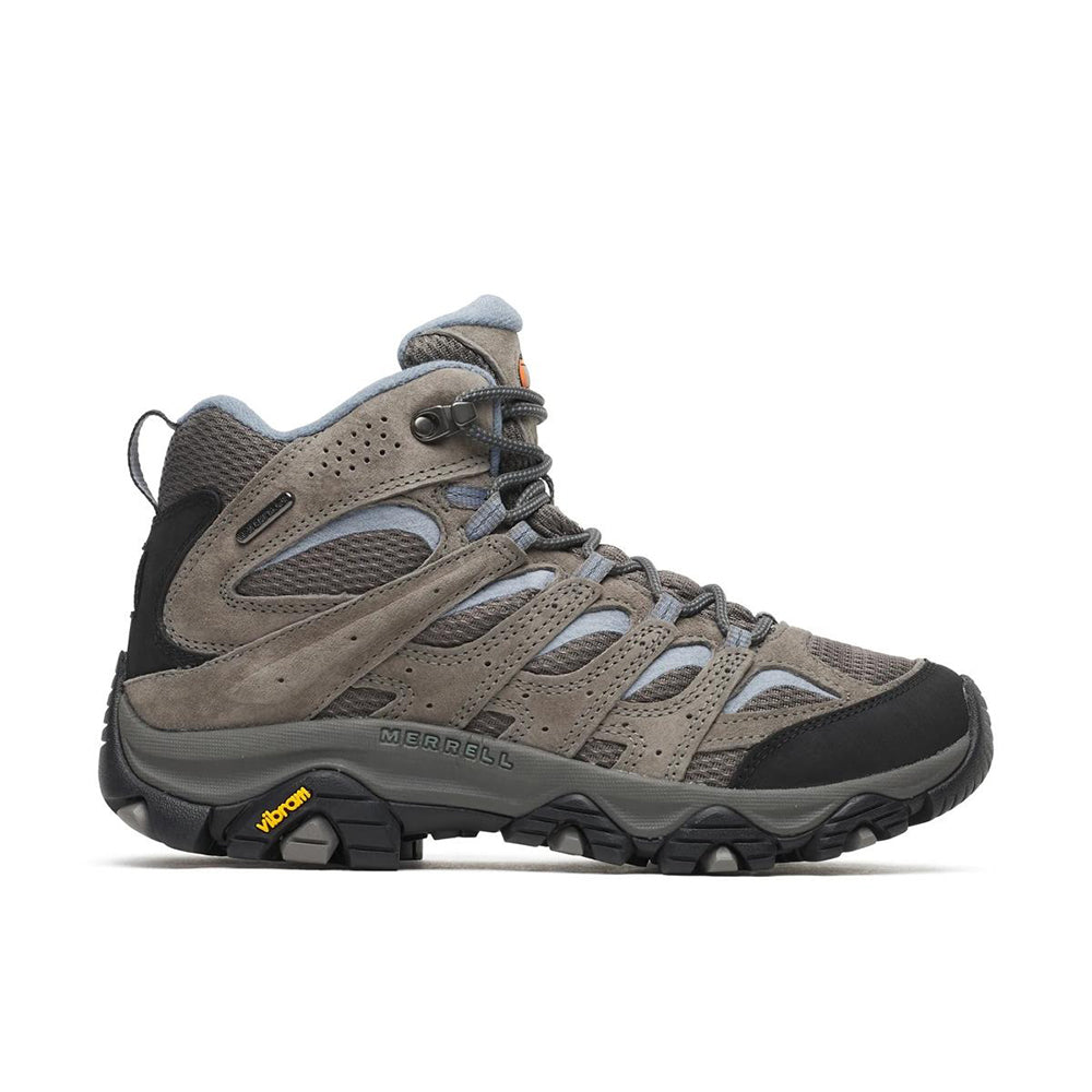 Merrell Womens Moab 3 Mid Wp Boots in Grey Color