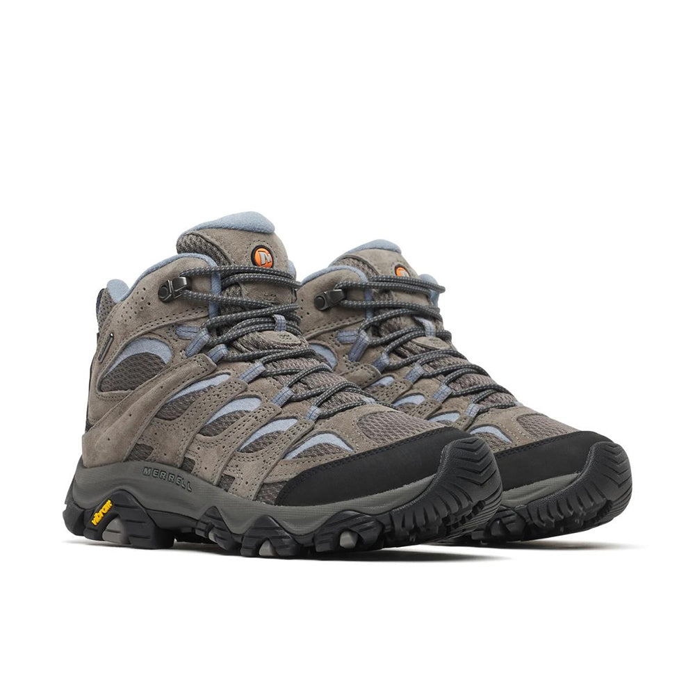 Merrell Womens Moab 3 Mid Wp Boots in Grey Color