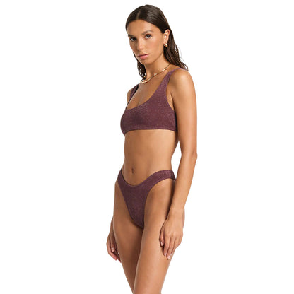 Bound By Bond-Eye Womens Malibu 2.0 Crop Swimsuits in Red Color