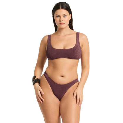 Bound By Bond-Eye Womens Malibu 2.0 Crop Swimsuits in Red Color