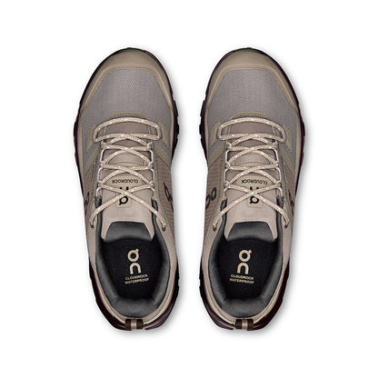 On Womens Cloudrock Low Wp Boots in Grey Color