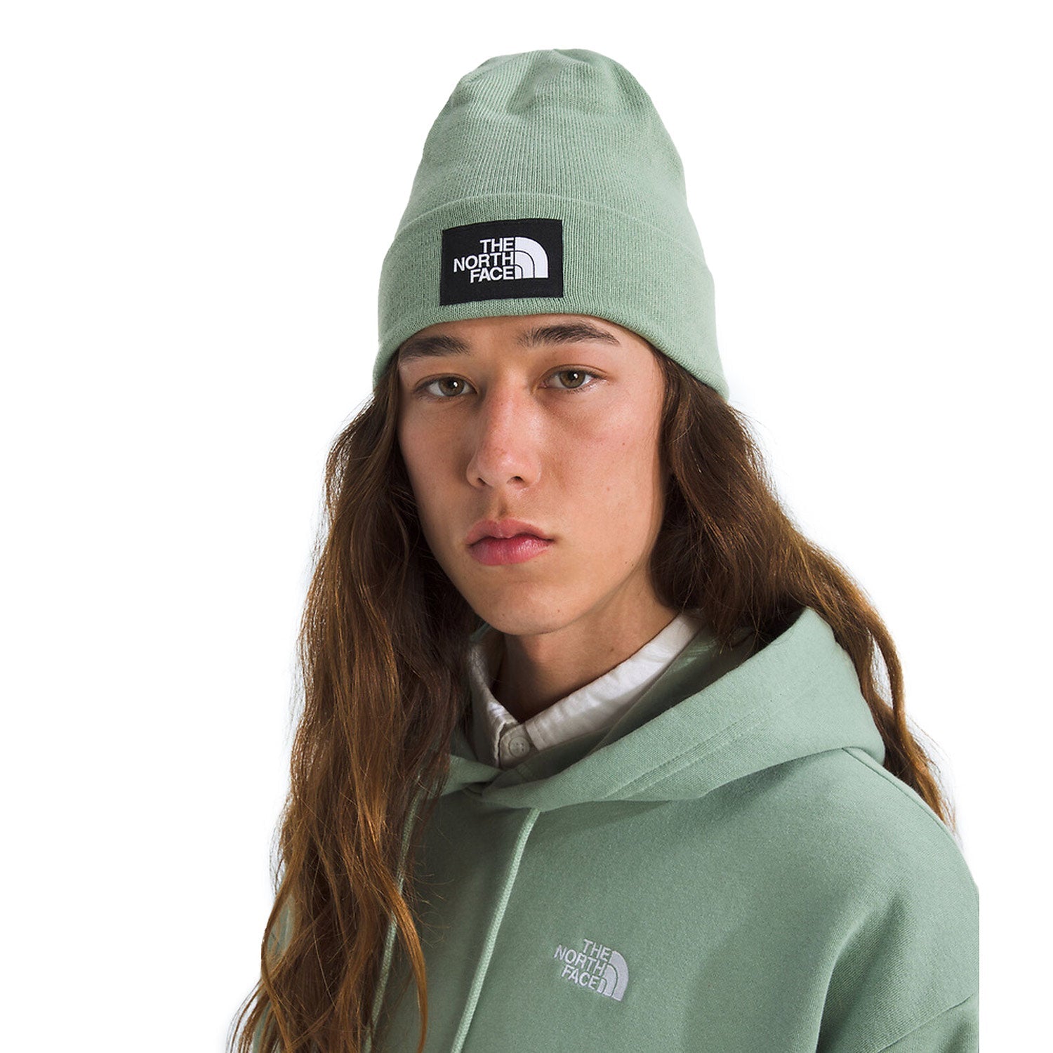 The North Face Unisex Dock Worker Recycled Bea Winter Hats in Green Color