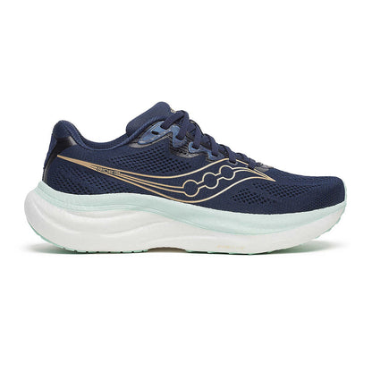 Saucony Womens Ride 19 Running Shoes in Blue Color