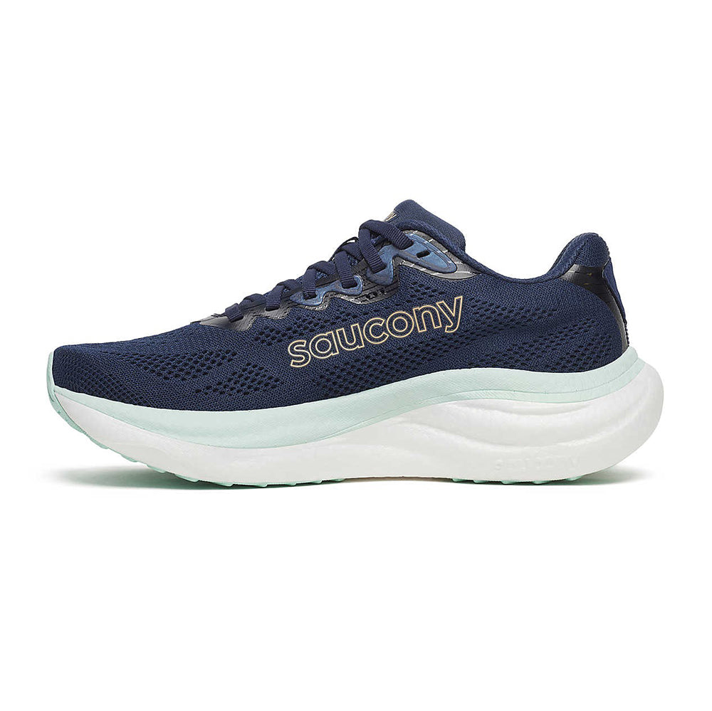 Saucony Womens Ride 19 Running Shoes in Blue Color