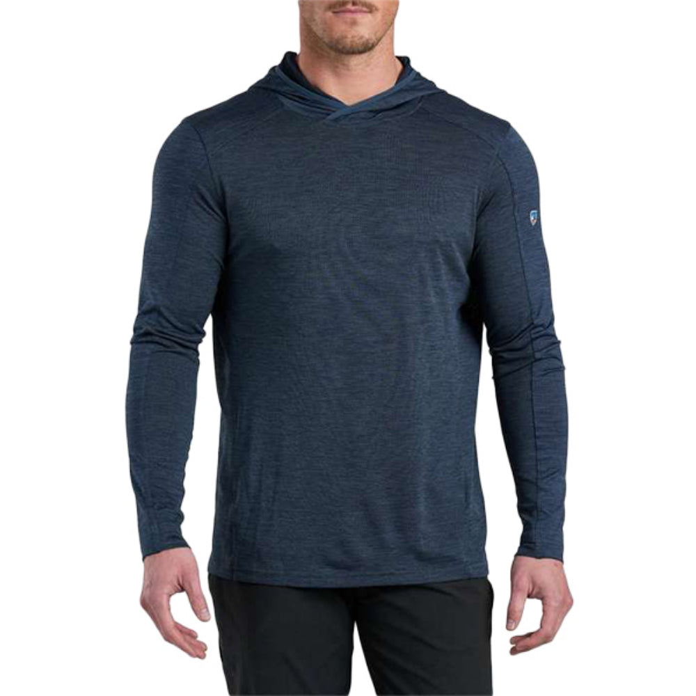 Kuhl Mens Engineered Hoody Pullover in Blue Color