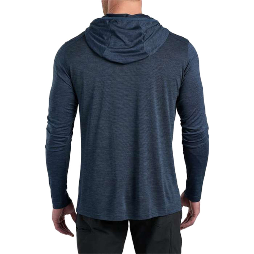 Kuhl Mens Engineered Hoody Pullover in Blue Color