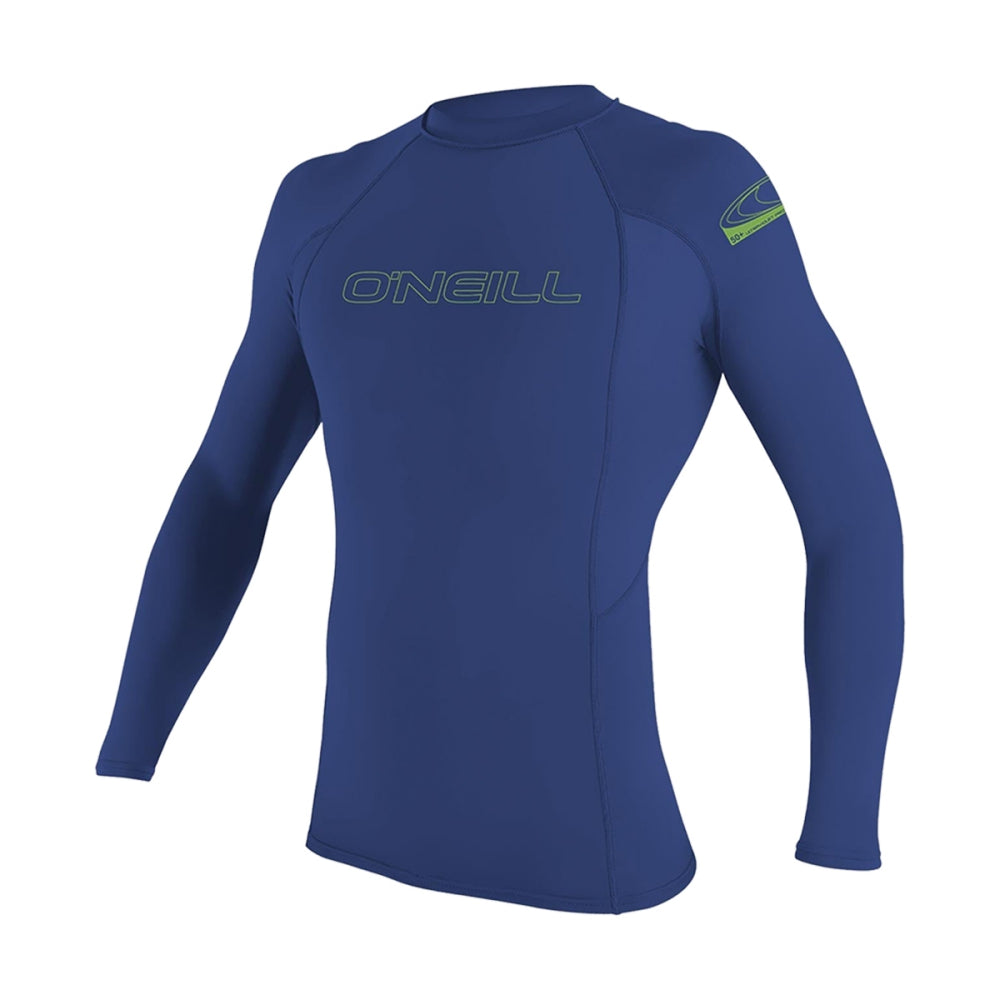 O'Neill Kids Yth Skins L/S Crew Swimsuits in Blue Color