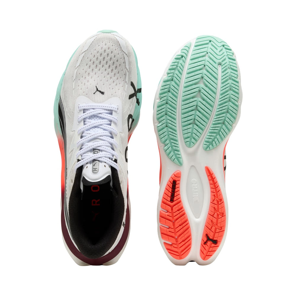 Puma Mens Velocity Nitro 4 Hyrox Running Shoes in White Color