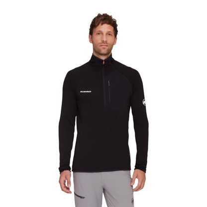 Mammut Mens Aenergy Light Mlhalf Zip Midlayer in Black Color