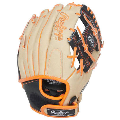 Rawlings Kids 10.00 Sure Catch Holiday Baseball Gloves in Brown Color