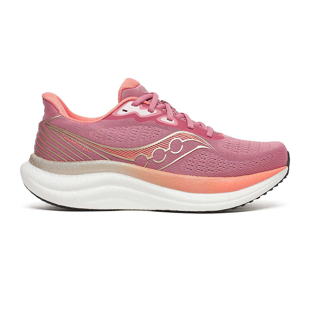 Saucony Womens Triumph 23 Running Shoes in Pink Color
