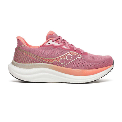 Saucony Womens Triumph 23 Running Shoes in Pink Color
