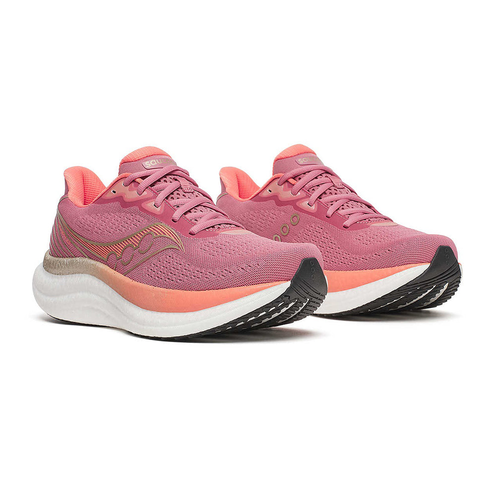 Saucony Womens Triumph 23 Running Shoes in Pink Color