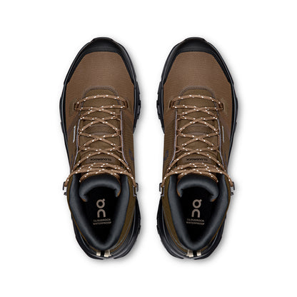 On Mens Cloudrock Mid Wp Boots in Black Color