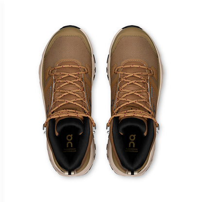On Womens Cloudrock Mid Wp Boots in Brown Color