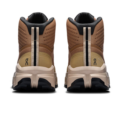 On Womens Cloudrock Mid Wp Boots in Brown Color