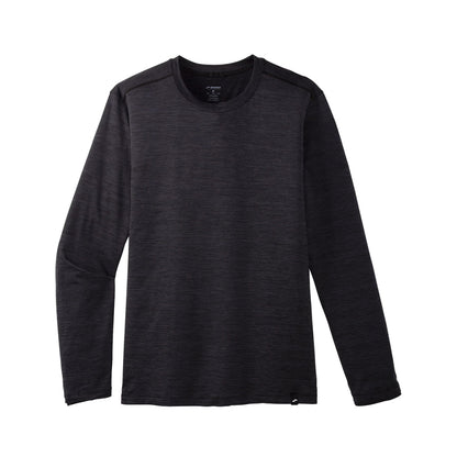 Brooks Mens Luxe Long Sleeve Tops in Black Color
