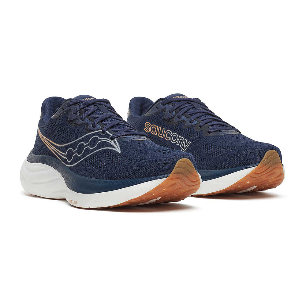 Saucony Mens Ride 19 Running Shoes in Blue Color