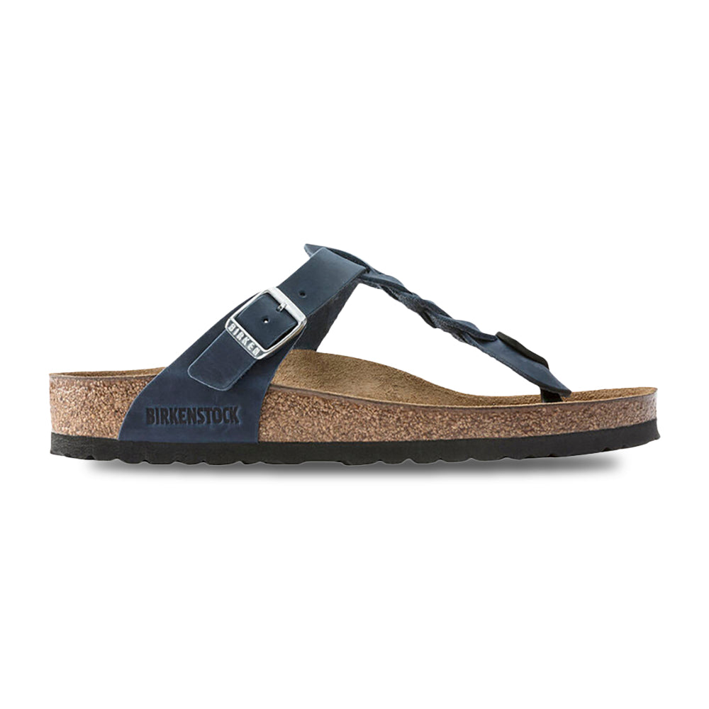 Birkenstock Womens Gizeh Braided Fl Navy R Sandals in Blue Color