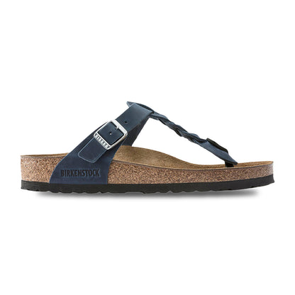 Birkenstock Womens Gizeh Braided Fl Navy R Sandals in Blue Color